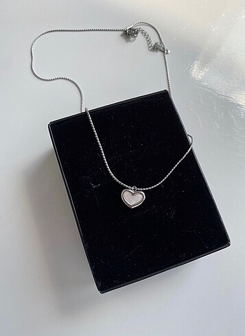 Silver mini kalp kolye