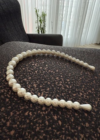 Beden beyaz Renk İnci Boncuklu Kadın Saç Aksesuarı