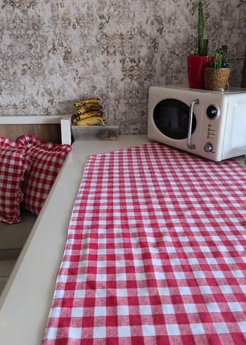 Kırmızı Ekose Masa Örtüsü - Görsel 5