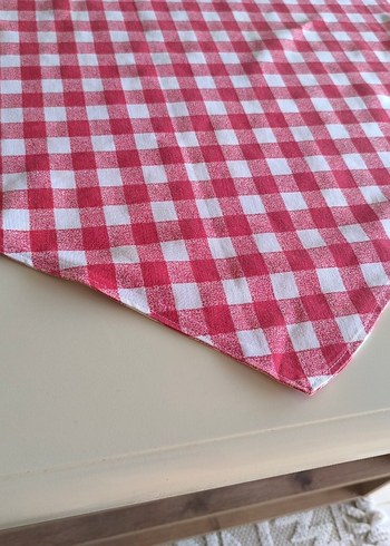 Kırmızı Ekose Masa Örtüsü - Görsel 7