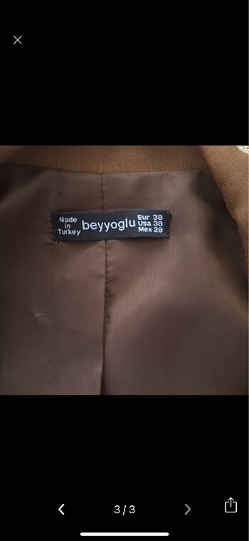 m Beden Beyyoğlu Oversize Blazer