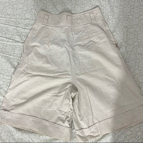 38 Beden Vintage Keten Bermuda Şort