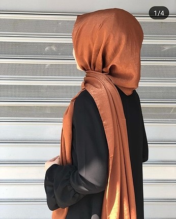Turuncu kiremit rengi arası bambu şal