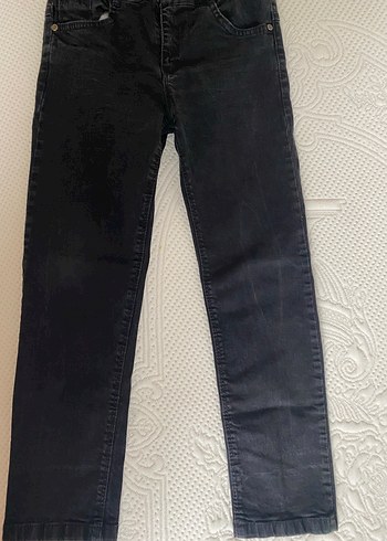 Erkek Çocuk Siyah Düğmeli Kot Pantolon - Görsel 3