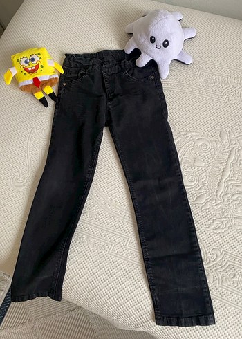 Erkek Çocuk Siyah Düğmeli Kot Pantolon - Görsel 2