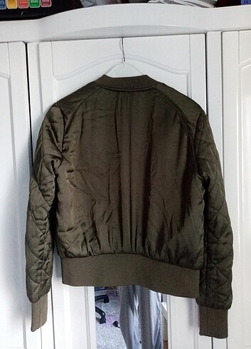H&M Hm yeşil kısa bomber ceket