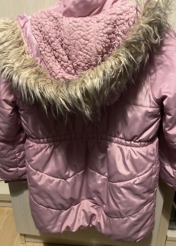 Kız Çocuk Pudra Fermuarlı Mont - Görsel 2