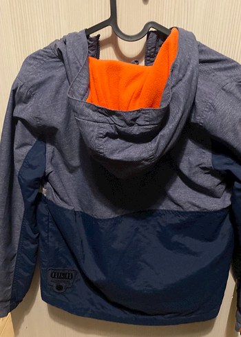 Erkek Çocuk Gri Mavi Fermuarlı Mont - Görsel 2