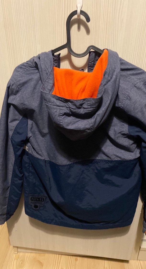 Erkek Çocuk Gri Mavi Fermuarlı Mont - Görsel 2