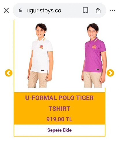 Uğur okulları sweet kısa kollu okul forması