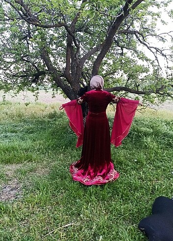 Diğer Yelekli kaftan kadife unu açık 