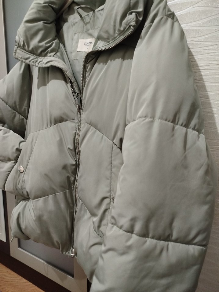 Gri Kapitone Kadın Kışlık Mont - Görsel 2