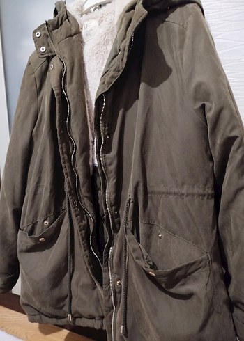 Kadın Gri Süet Midi Kışlık Mont - Görsel 2