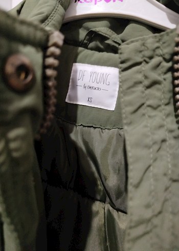 Kadın Haki Midi Boy Fermuarlı mont - Görsel 3