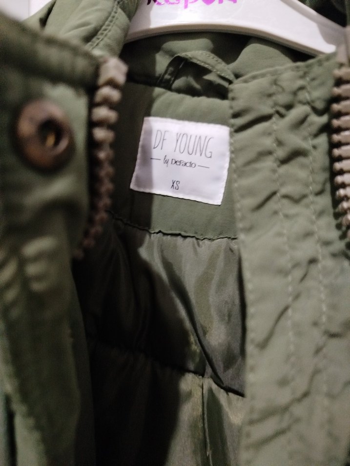 Kadın Haki Midi Boy Fermuarlı mont - Görsel 3