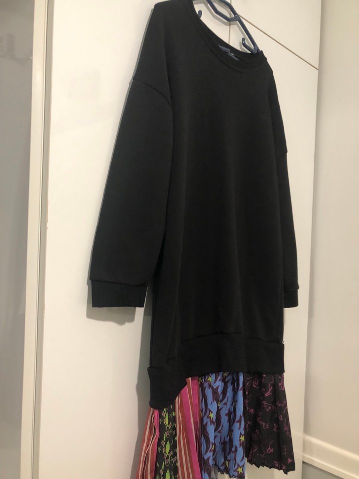 Desenli Pileli Uzun Hamile Eteği - Görsel 2