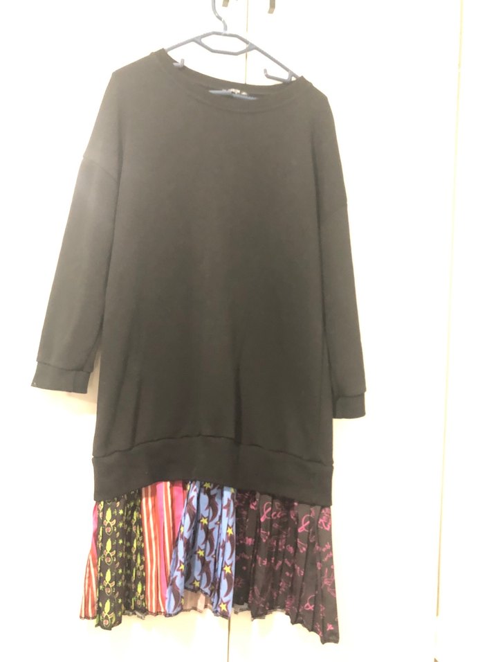 Desenli Pileli Uzun Hamile Eteği - Görsel 4