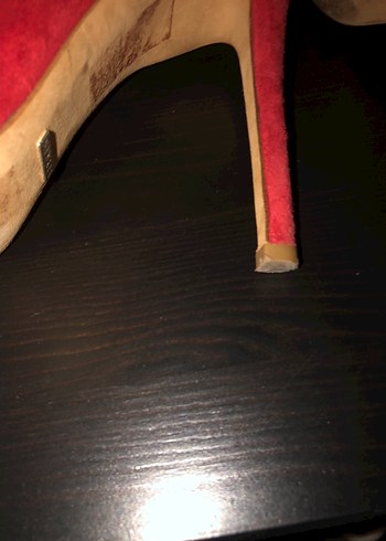 Kırmızı Süet Stiletto Topuklu Kadın Ayakkabı - Görsel 8