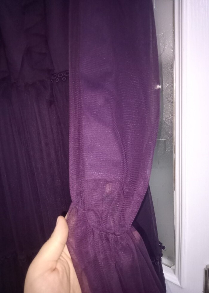 Tüllü tesettür abiye - Görsel 2