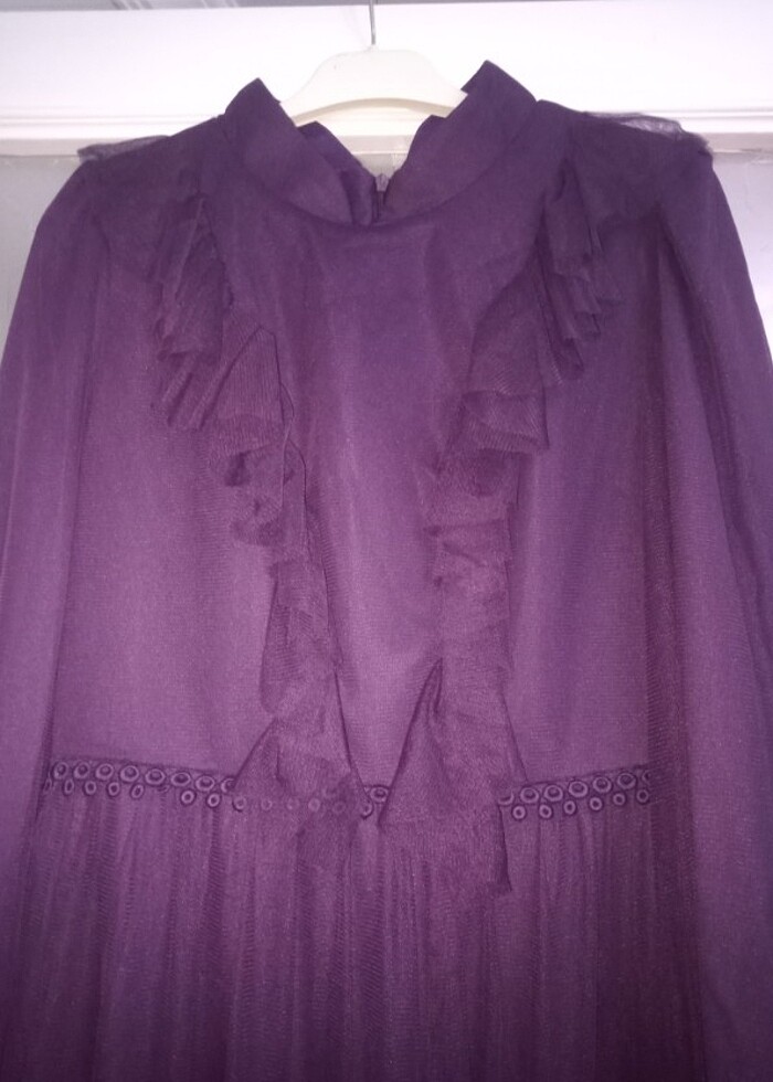 Tüllü tesettür abiye - Görsel 3