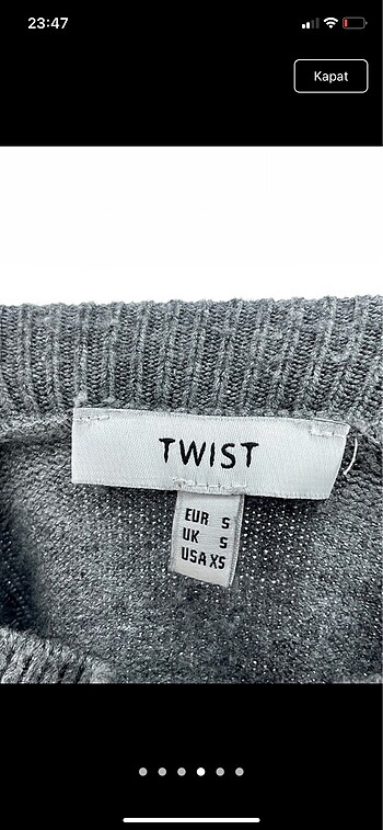 s Beden gri Renk Twist kazak