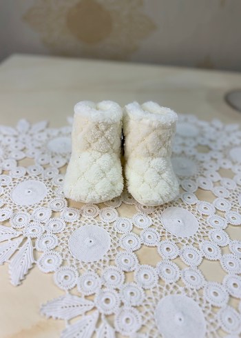 Beyaz Kürklü Kız Çocuk Ev Terliği - Görsel 3