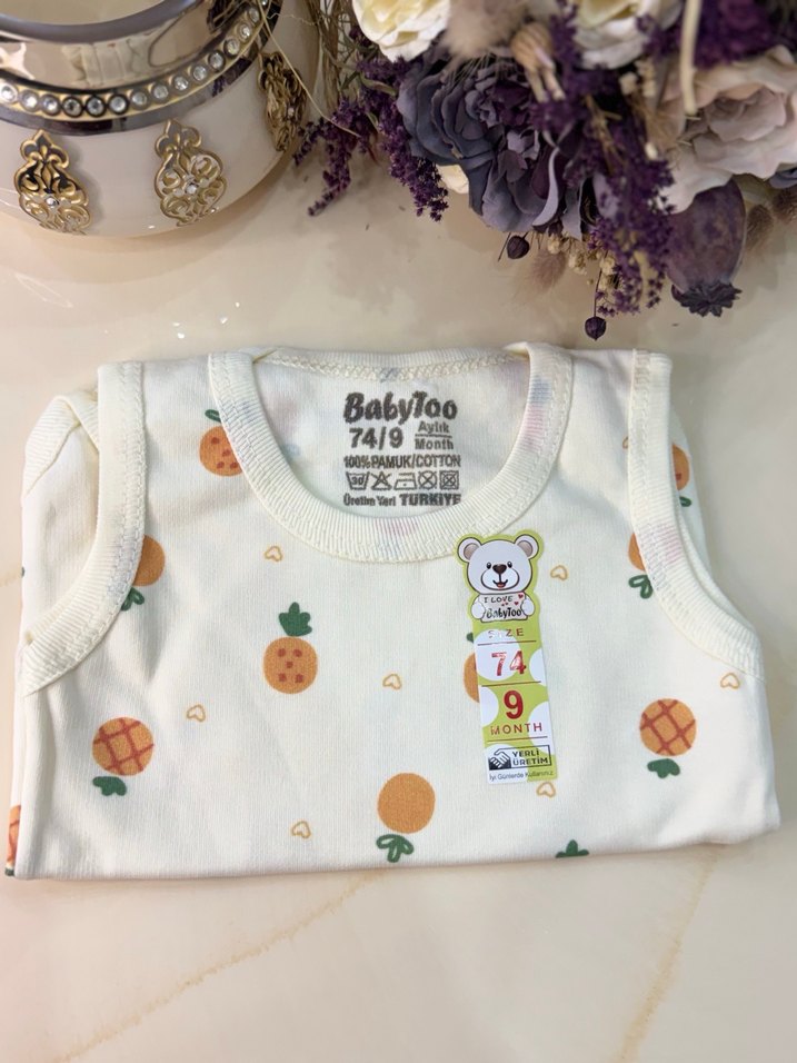 Beyaz Renkli Baskılı Çocuk Atlet - Görsel 2