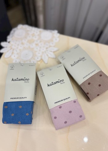 Katamino Kız Çocuk Çok Renkli Puantiyeli Çorap - Görsel 3