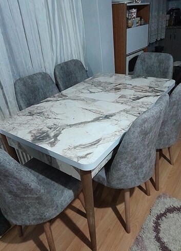 Masa ve 6 sandalye