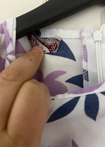 Bohem Mor Çiçekli Uzun Elbise - Görsel 2