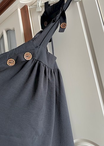 Siyah Uzun Askılı Fırfırlı Goth Tulum - Görsel 3