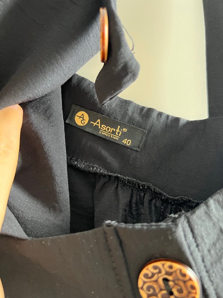 Siyah Uzun Askılı Fırfırlı Goth Tulum - Görsel 4