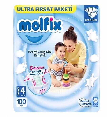 Molfix 4 numara bebek bezi