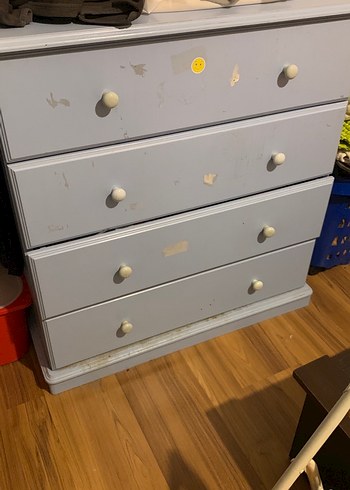 Gri Çocuk Gardırop Aynalı ve Çekmeceli - Görsel 4