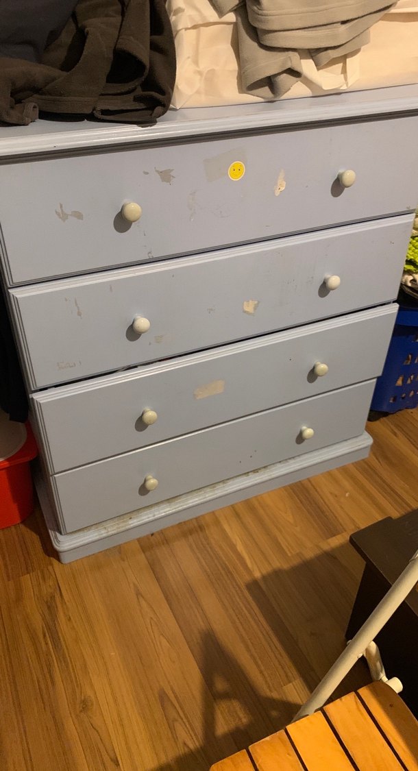 Gri Çocuk Gardırop Aynalı ve Çekmeceli - Görsel 4