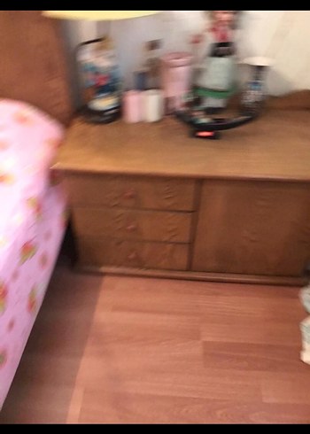 Erçek ahşap gardrop, yatak, şifonyer, kitaplık - Görsel 2