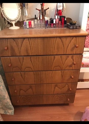 Erçek ahşap gardrop, yatak, şifonyer, kitaplık - Görsel 5