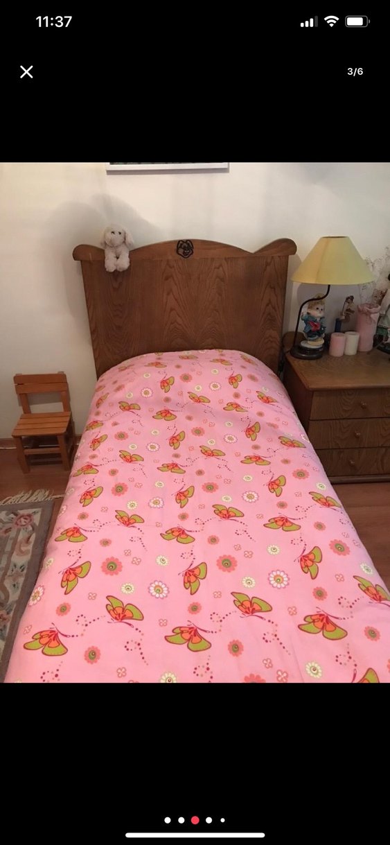 Erçek ahşap gardrop, yatak, şifonyer, kitaplık - Görsel 3