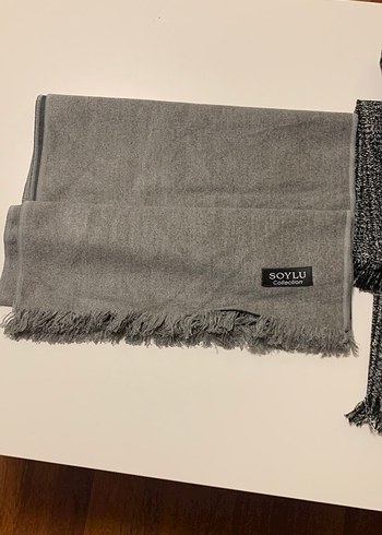 Gri Erkek Atkı - Normal Uzunluk - Görsel 3