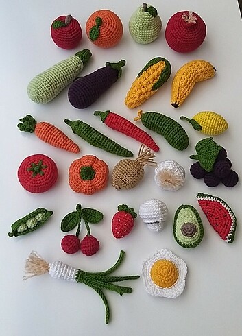 Diğer Amigurumi meyve sebze