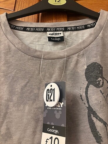 Diğer Mickey baskılı Crop Tee