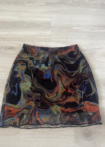 Bohem Tarz Midi Tie-Dye Desenli Kadın Etek - Görsel 2