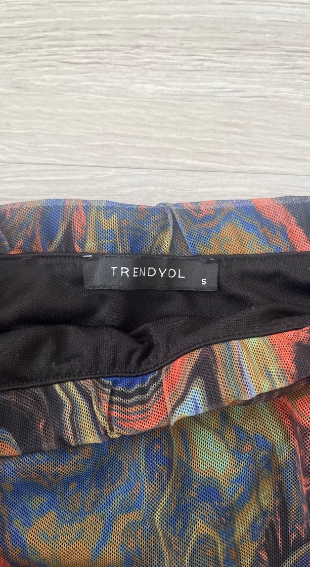 Bohem Tarz Midi Tie-Dye Desenli Kadın Etek - Görsel 3