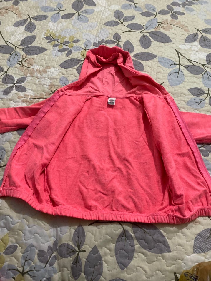 Kız Çocuk Kapüşonlu Pembe Fermuarlı Sweatshirt - Görsel 3
