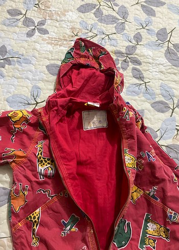 Kapüşonlu Renkli Desenli Erkek Çocuk Yağmurluk - Görsel 4