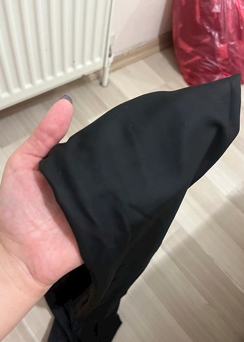m Beden siyah Renk Şardonlu Yüksel Bel Deri Tayt