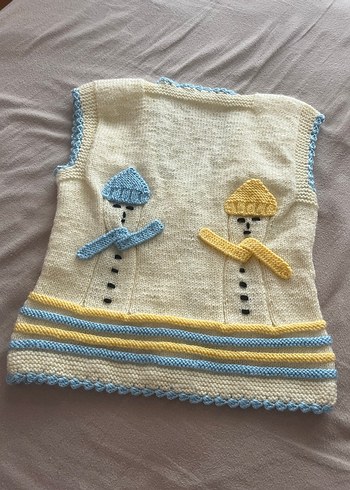 Kardanadamlı Örgü Bebek Yeleği - Görsel 5