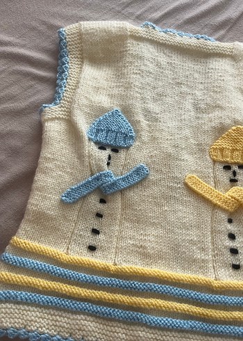 Kardanadamlı Örgü Bebek Yeleği - Görsel 6