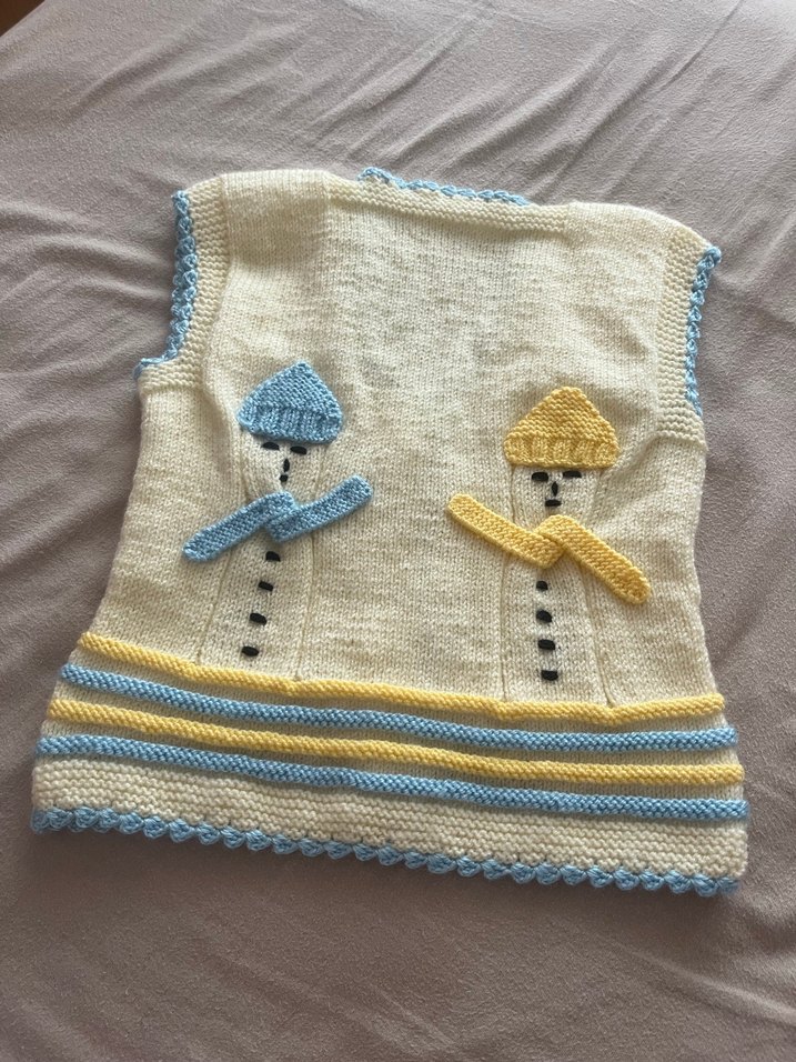 Kardanadamlı Örgü Bebek Yeleği - Görsel 5