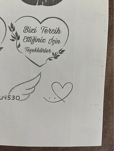 Teşekkür Kartı Sticker kırılabilir uyarısı - Görsel 7